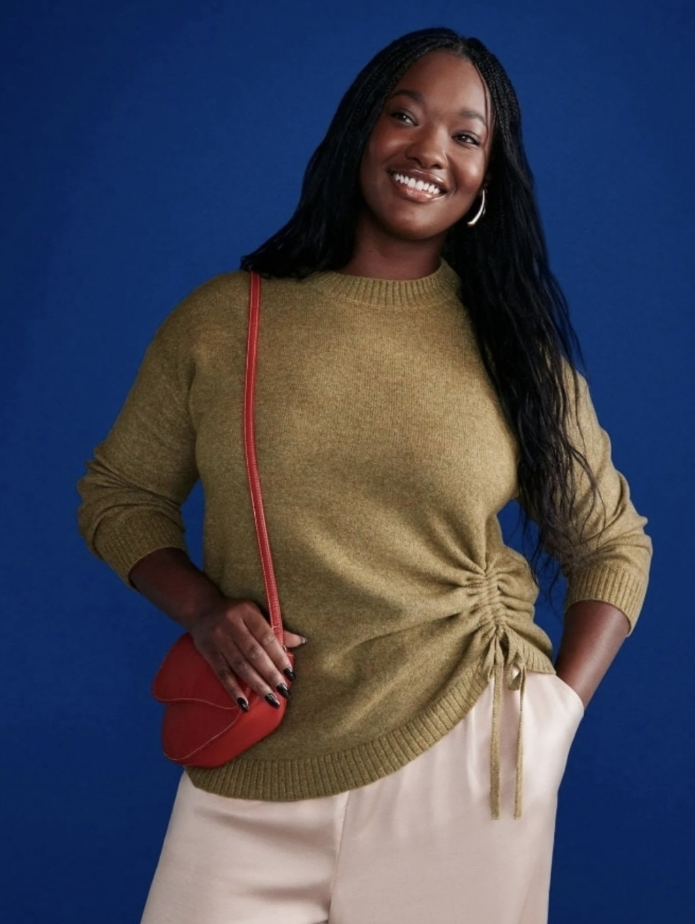 Terra & Sky Olive Crewneck Sweater